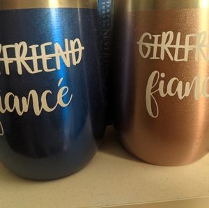 Stemless Fiance Tumblers